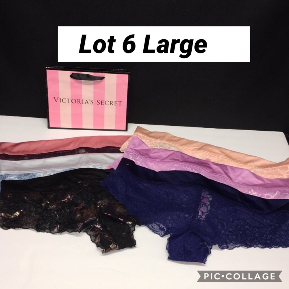 NWT 🍎LOT 6 PINK VICTORIA SECRET PANTIES